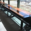 Custom metal and wood benches